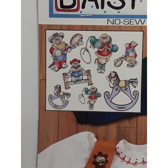 Daisy Kingdom ROUND ‘EM UP #6220 Cowboy Teddy bear Applique - Picture 2 of 6